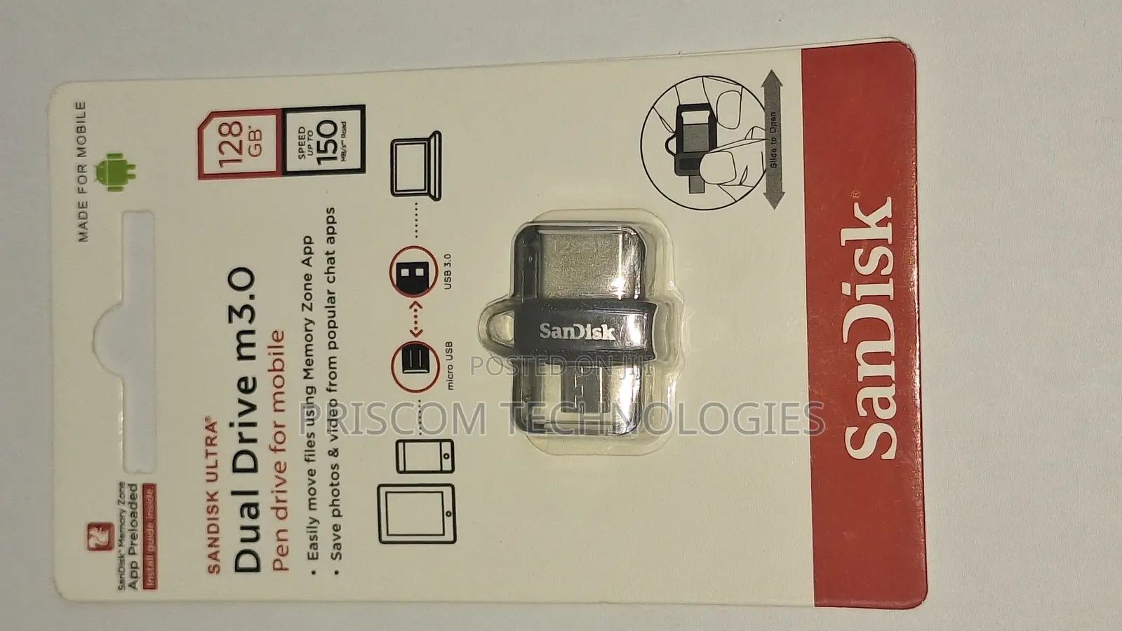 Sandisk OTG USB Flash Drive Flash Disk 128GB