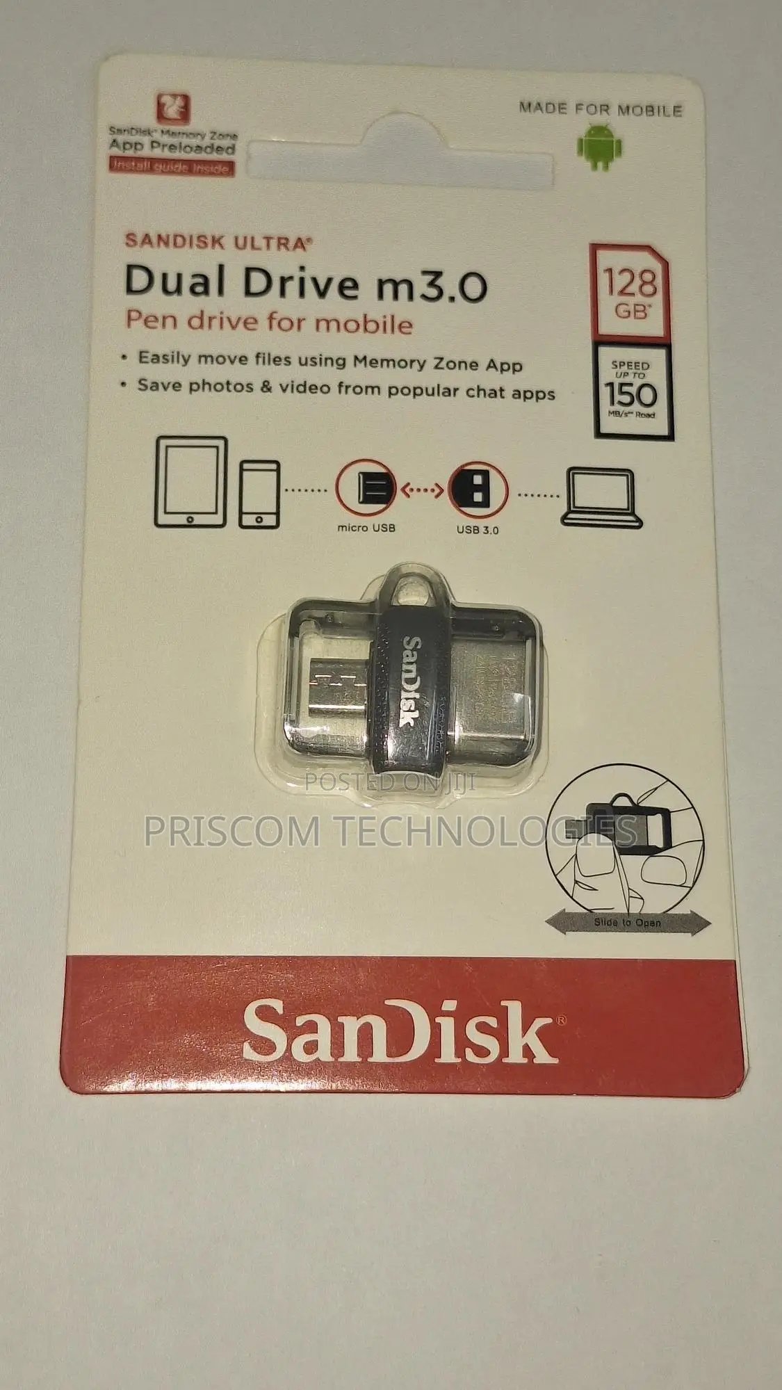 Sandisk Ultra Dual OTG Flash Drive Disk For Mobile 128GB