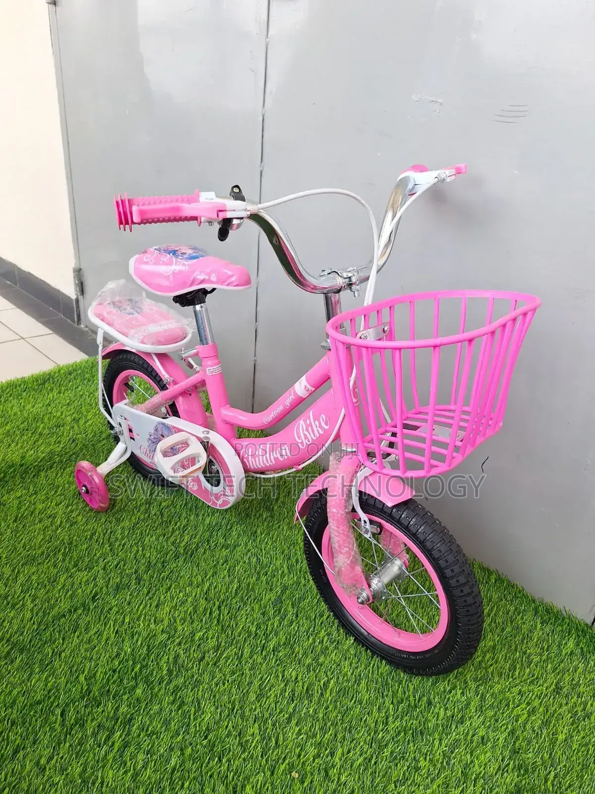Kids Bicycle Size 16 Pink With Support Wheel