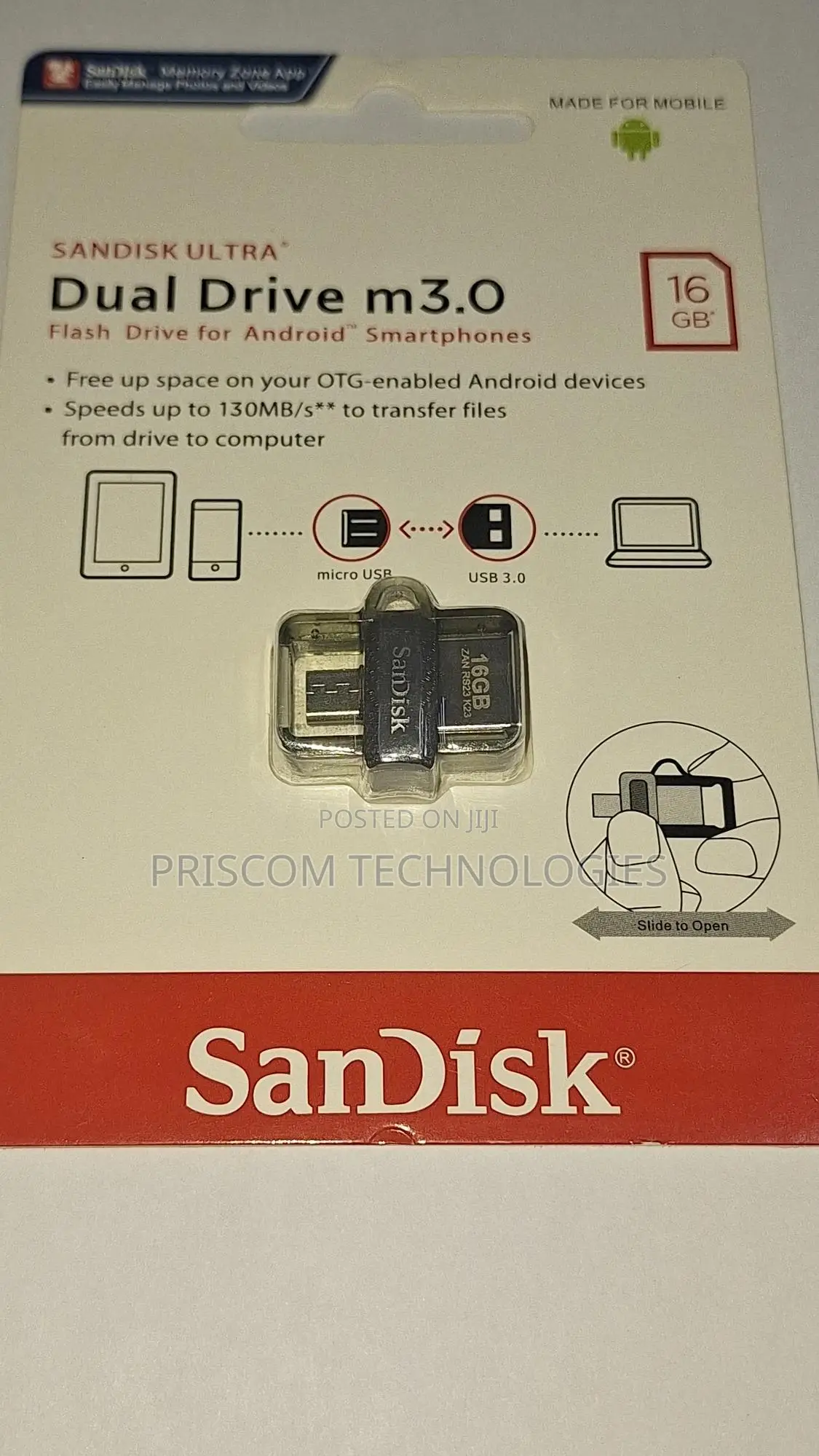 Sandisk OTG USB Flash Drive Flash Disk 16GB