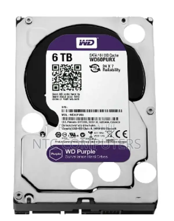 Wd Purple Surveillance Hard Drive - 6 Tb, 256 Mb - Wd64purz