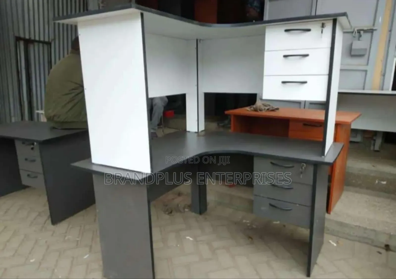 White L Shaped Desk