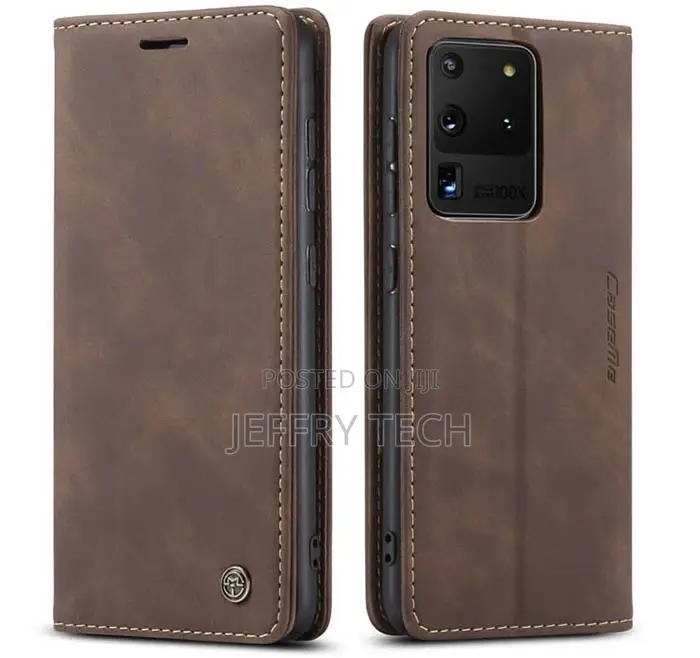 Samsung Galaxy S20 Ultra Wallet Magnetic Flip Case Coffee