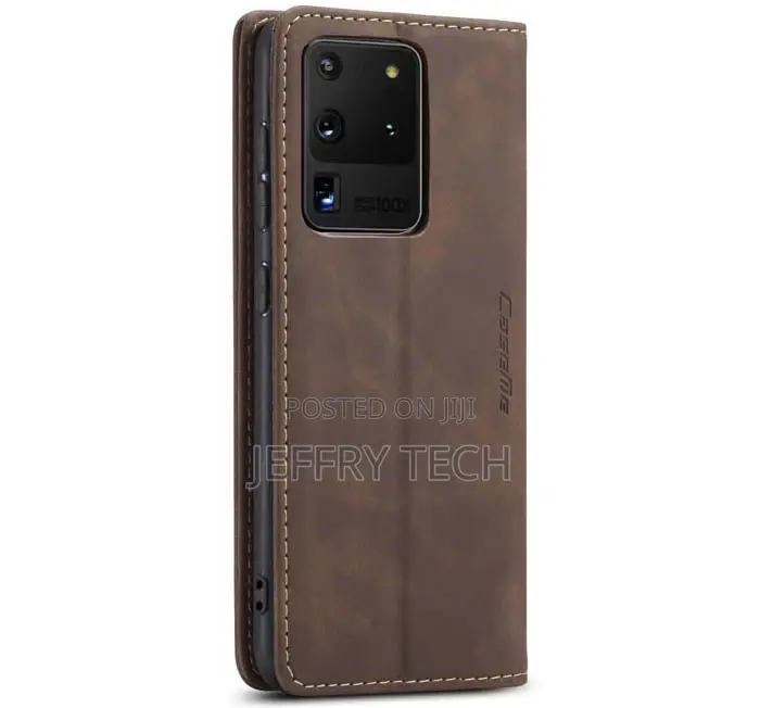 Samsung Galaxy S20 Ultra Wallet Magnetic Flip Case Coffee