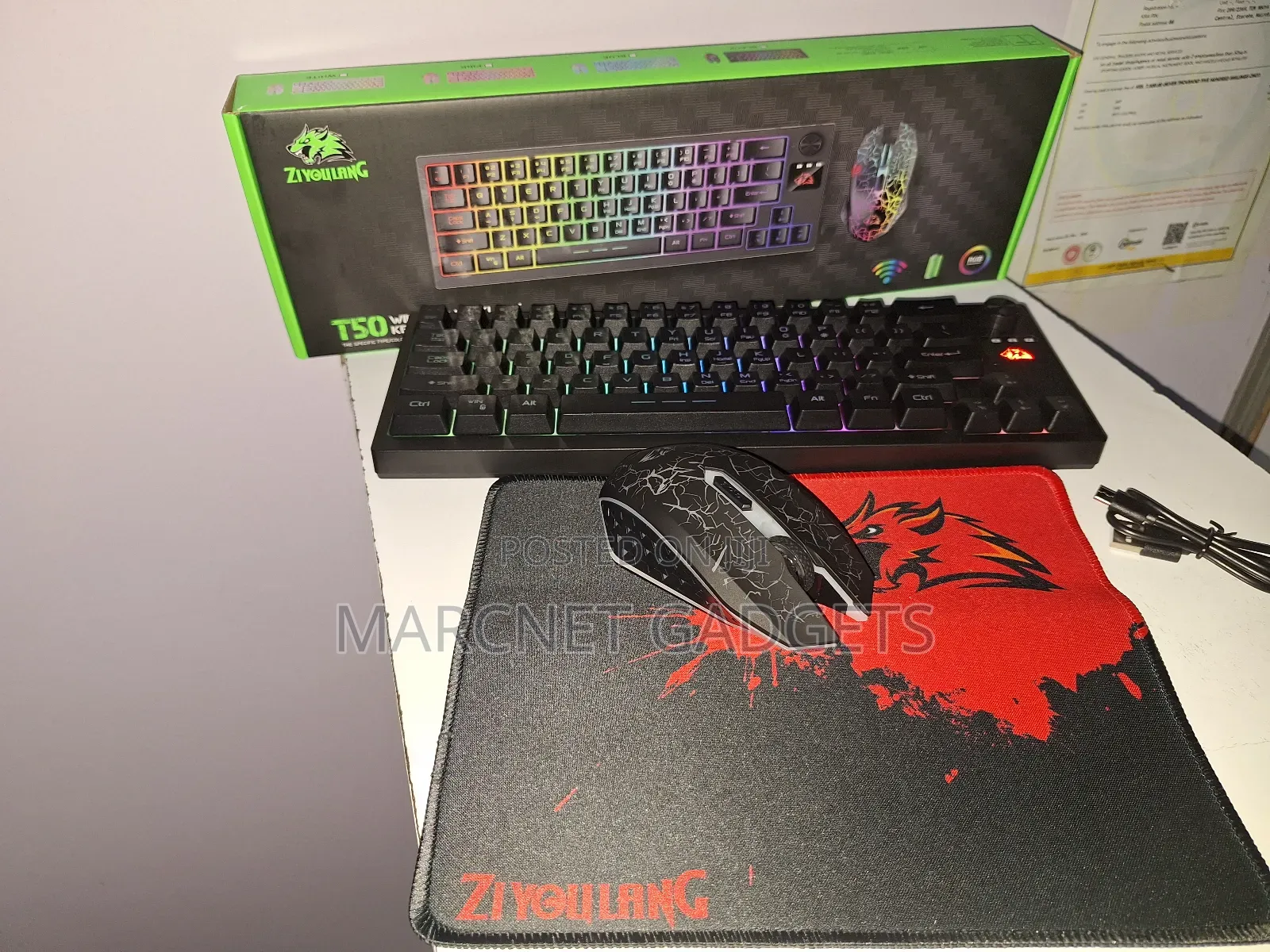 Gaming T50 Backlit Mechanical Keyboard+ Mouse & Mousepad