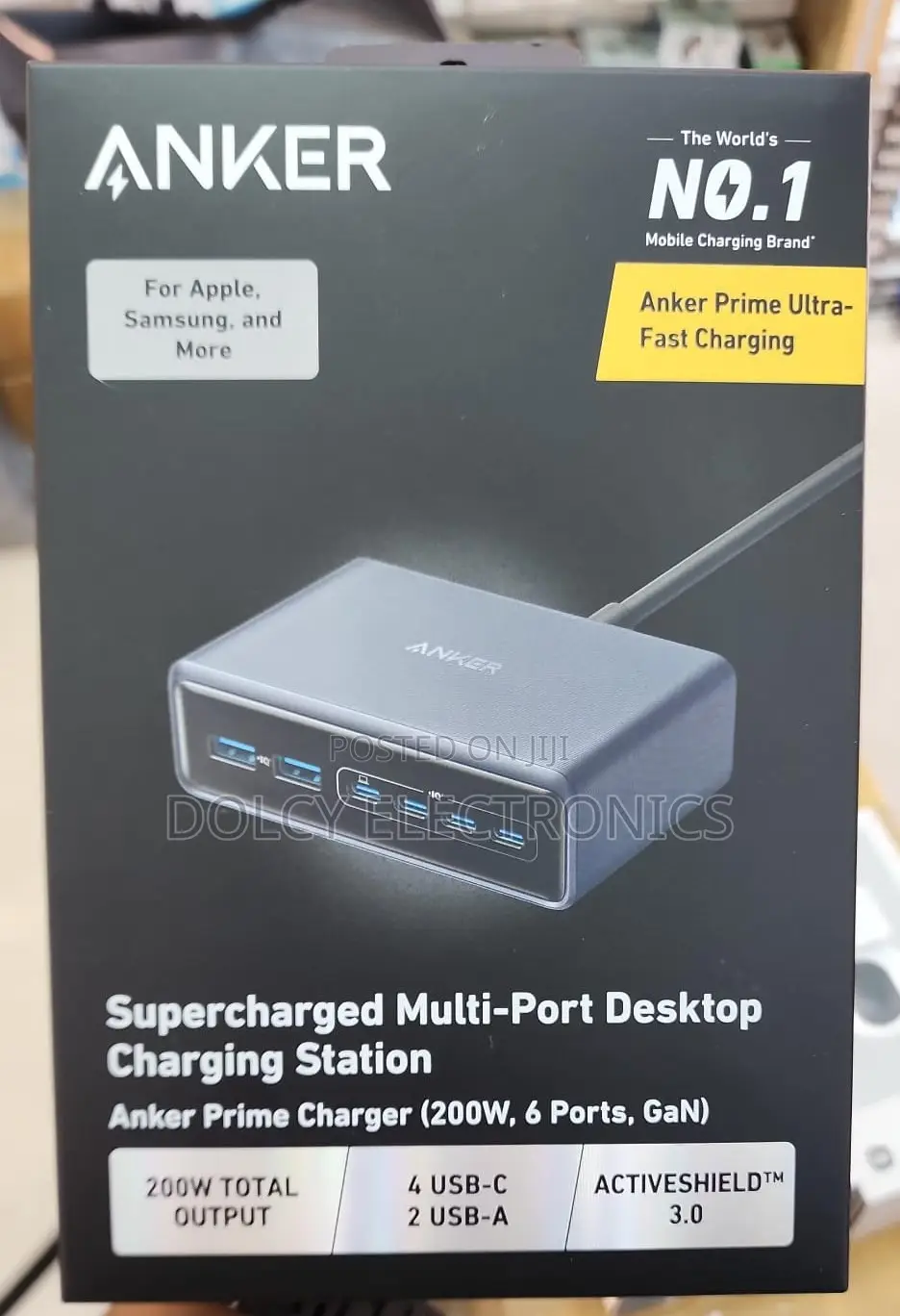 Anker Prime Charger (200w, 6 Ports, Gan)