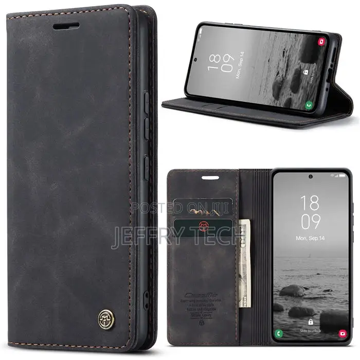 Samsung Galaxy A54 Wallet Retro Leather Case Black