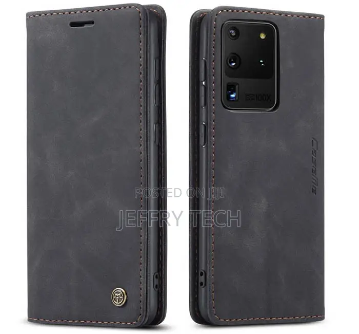 Samsung Galaxy S20 Ultra Wallet Kickstand Flip Case Black