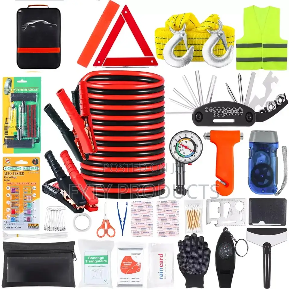 Car Roadside Emergency Safety Tools Kit Set Bag