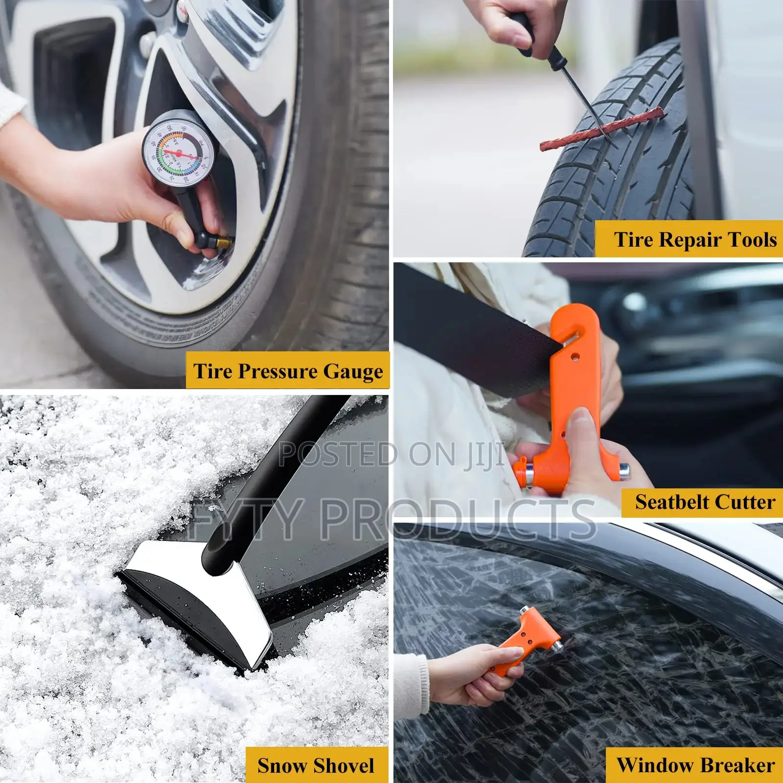 Car Roadside Emergency Safety Tools Kit Set Bag