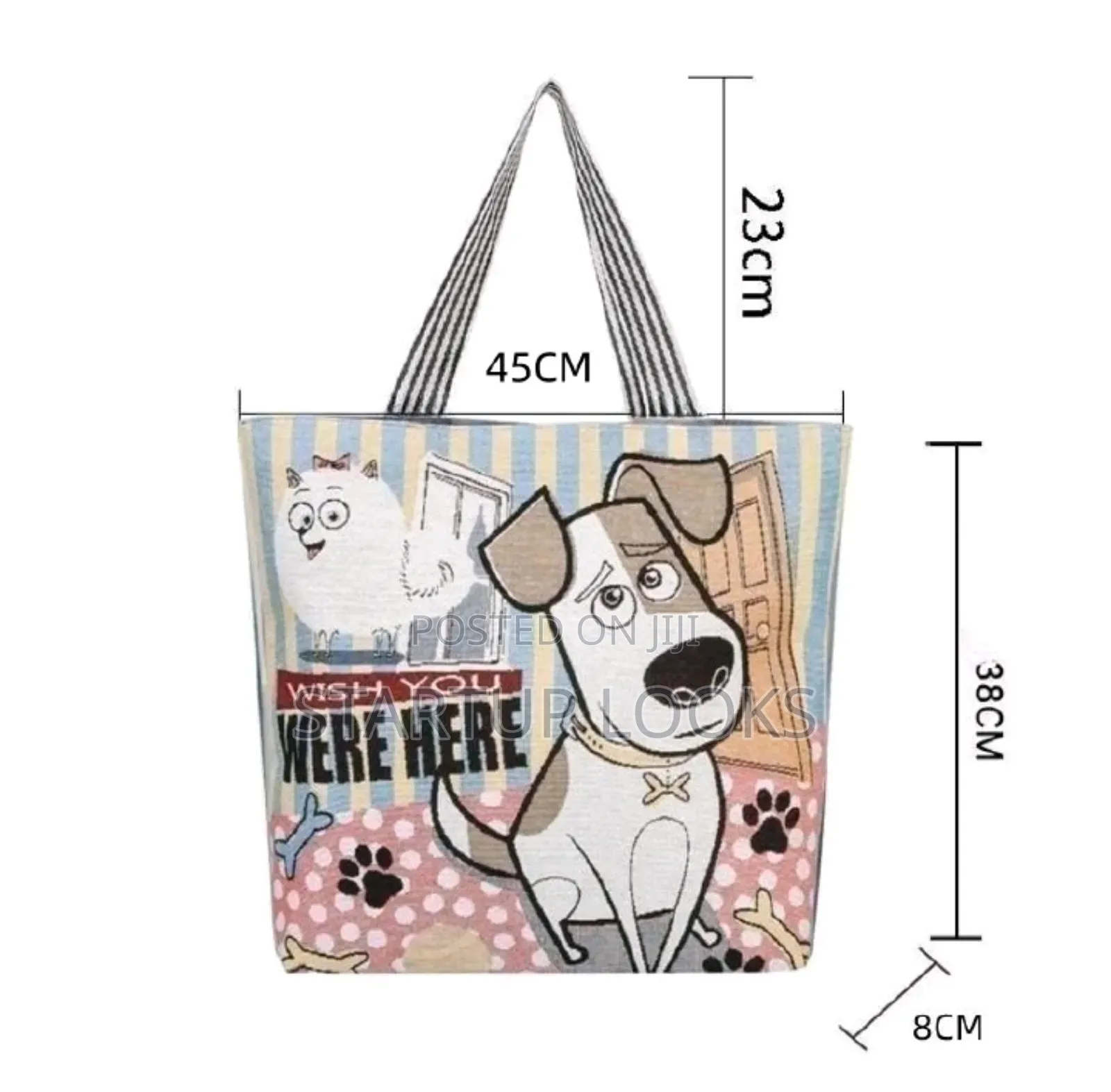 Large Capacity Female Tote Bags Dog Face