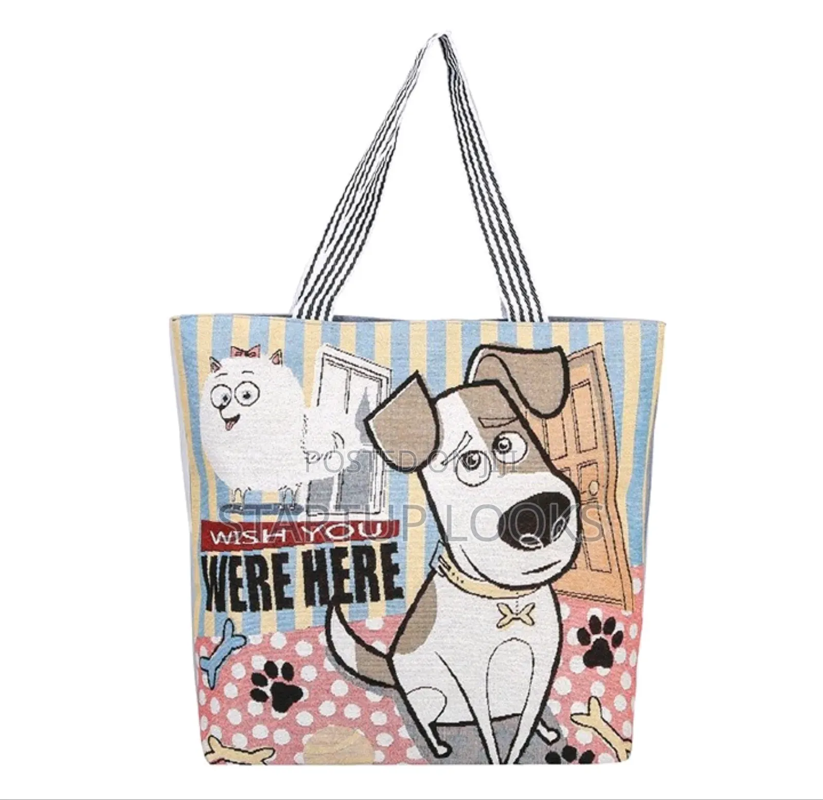 Large Capacity Female Tote Bags Dog Face