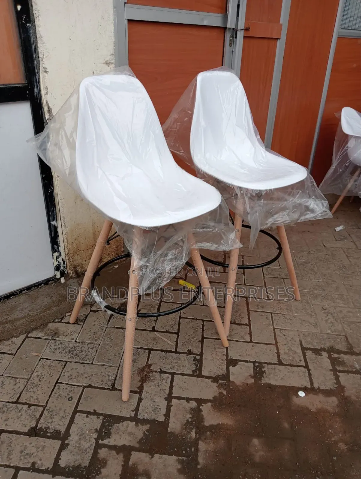 White Eames Counter Chair