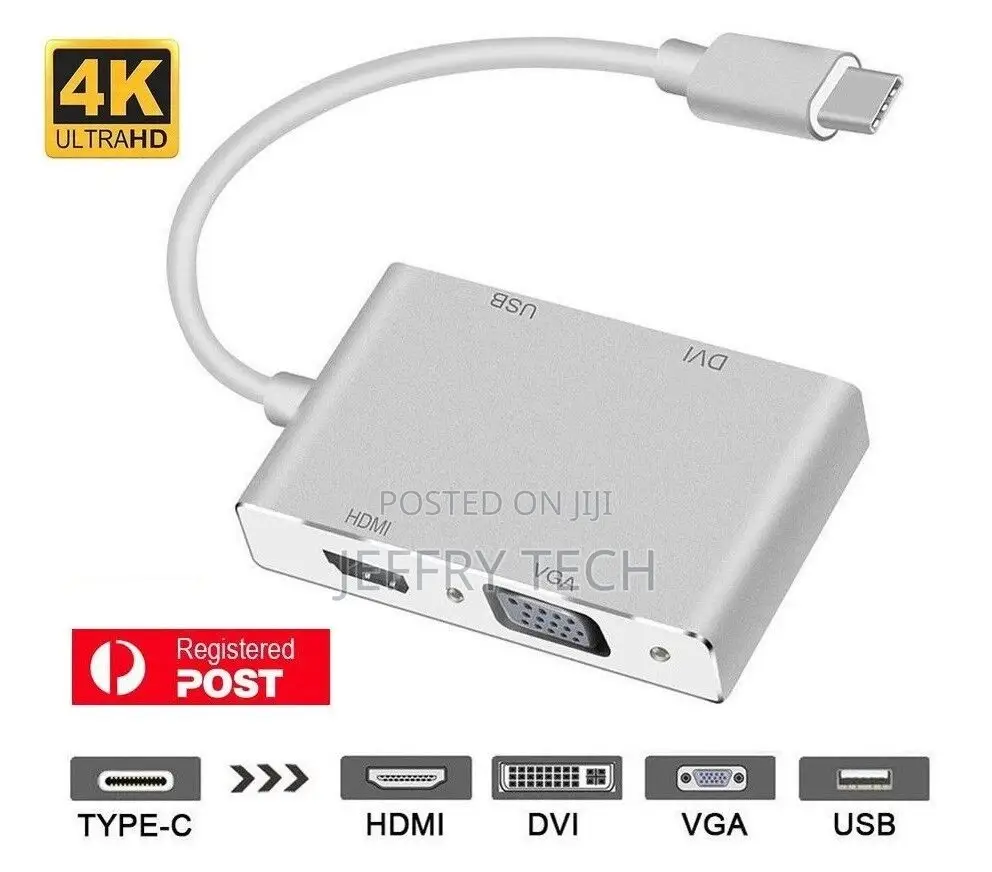USB Type-C USB-C to DVI HDMI VGA Display Adapter for Samsung
