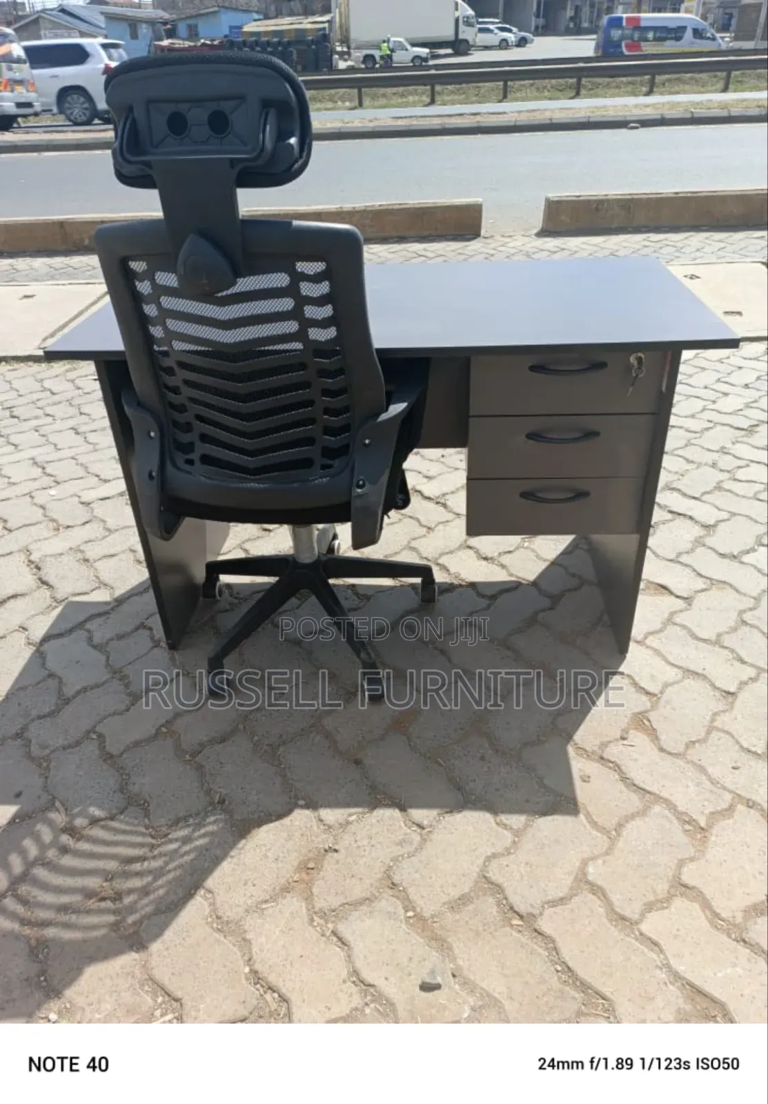 Headrest Office Chair and Study Table