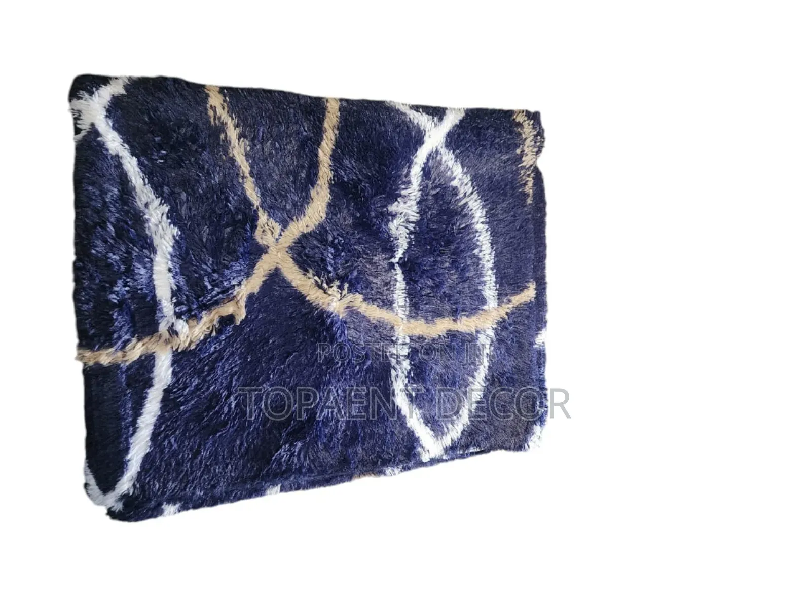 5 by 8 Fluffy Bluish House Carpets