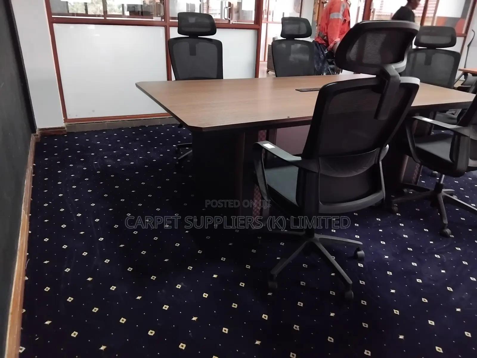 Main Office Blue Carpet