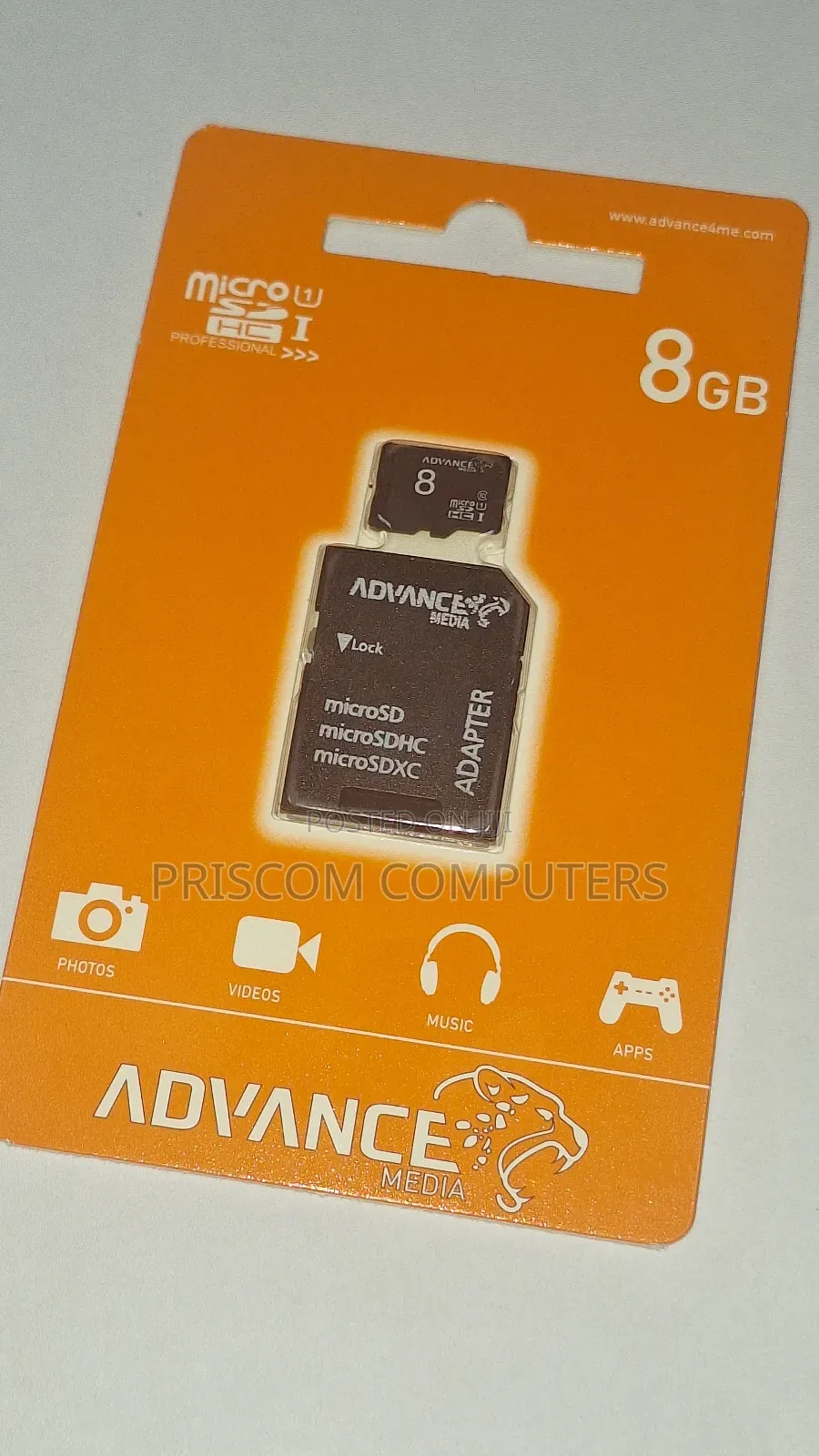 8GB Advance Microsd Memory Card With Reader