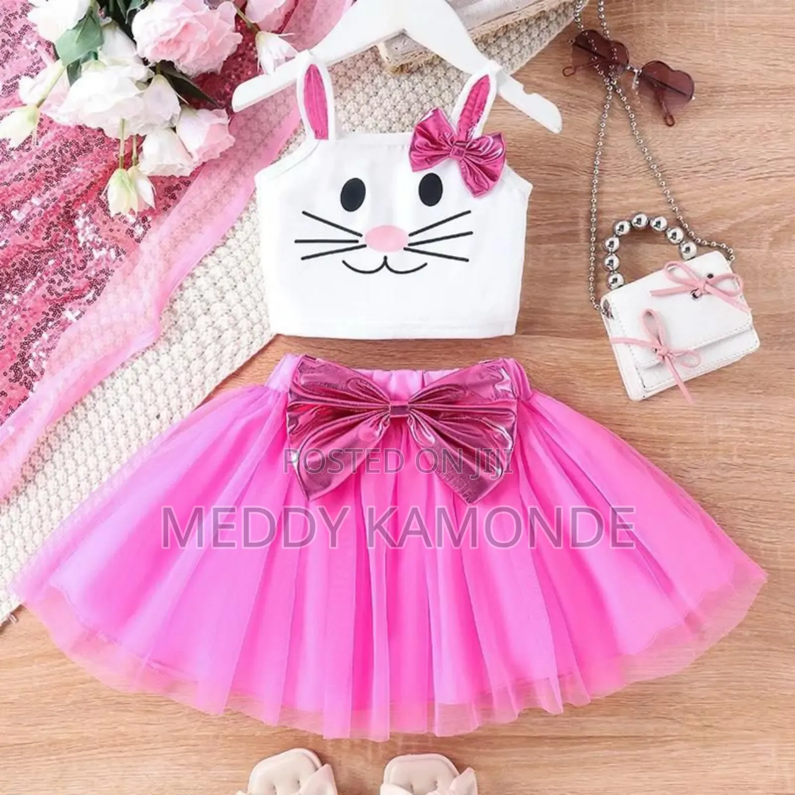 Kids Yellow/Pink Skirt Set