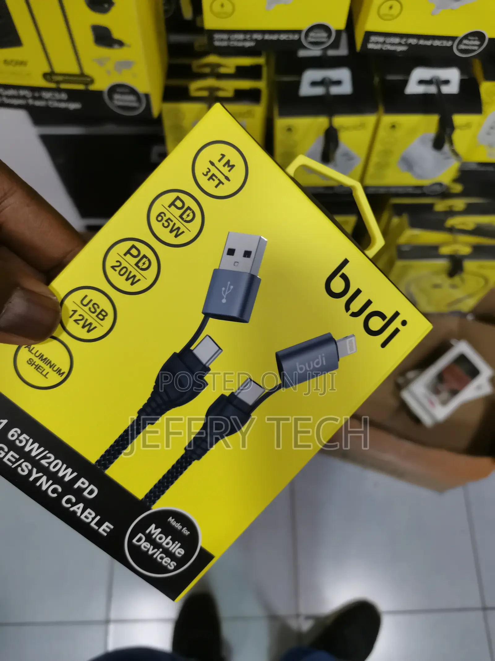 Budi 4 in 1 USB Type-C to C PD 65W 20W Charging Power Cable