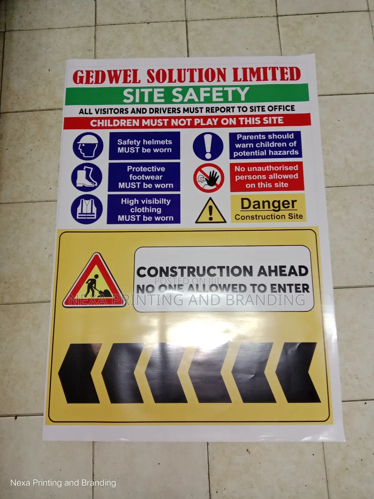Site Safety and General Construction Information Signage