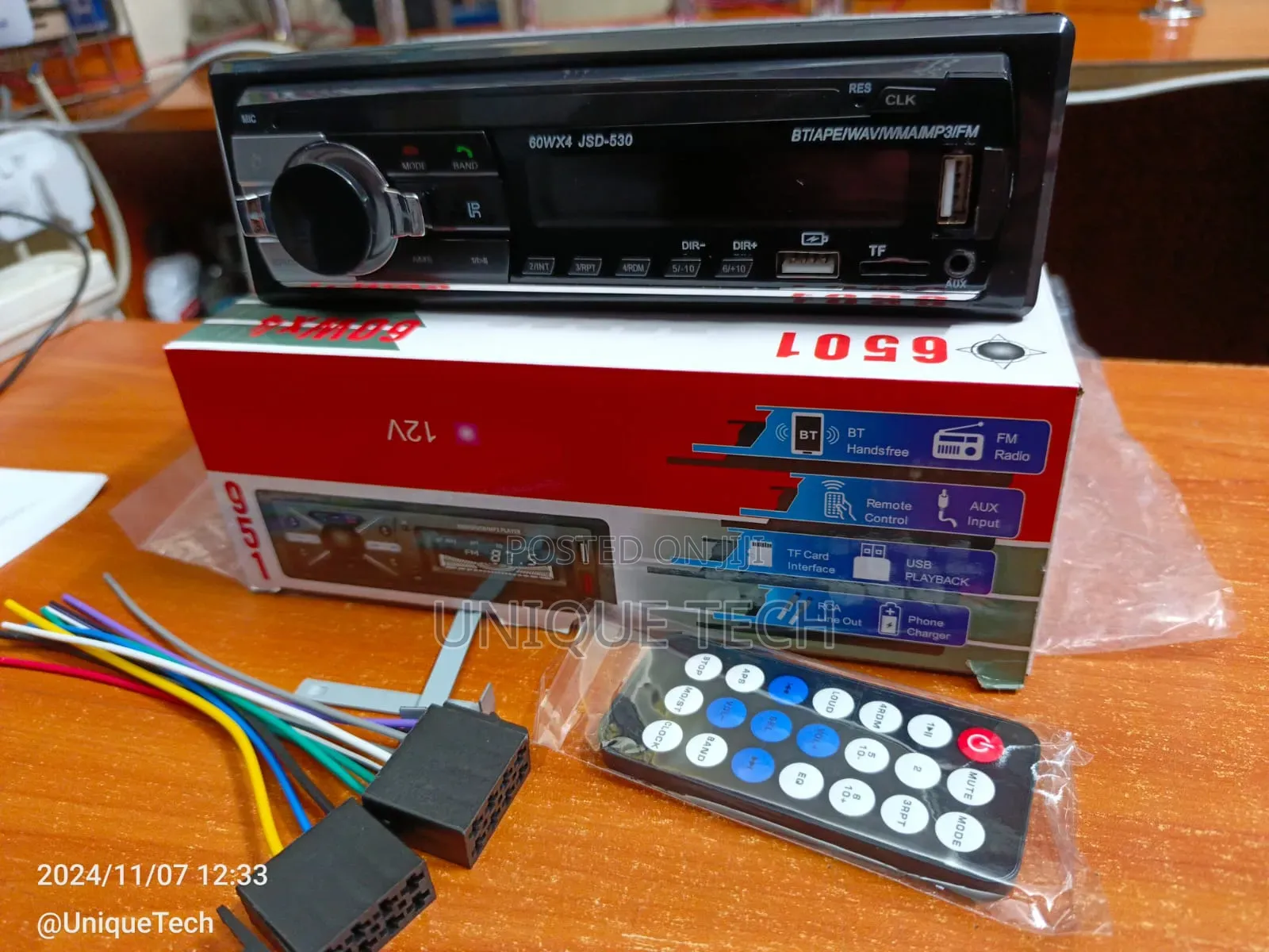 Multifunctional Car Stereo: Bluetooth, USB, Aux RCA Ready
