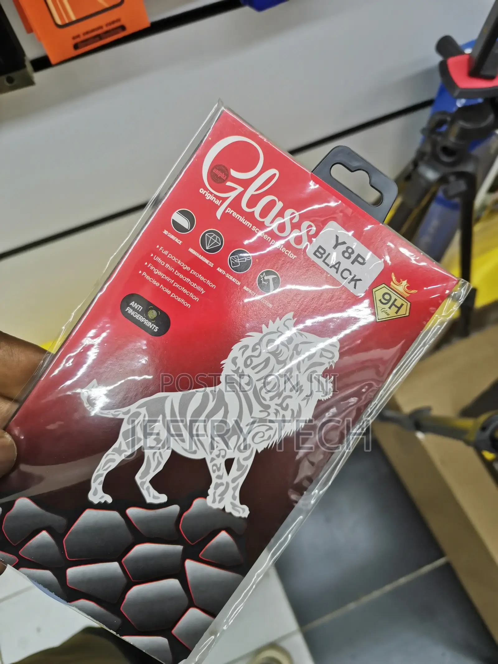 Huawei Y8P Premium Anti Fingerprint Screen Protector-Black