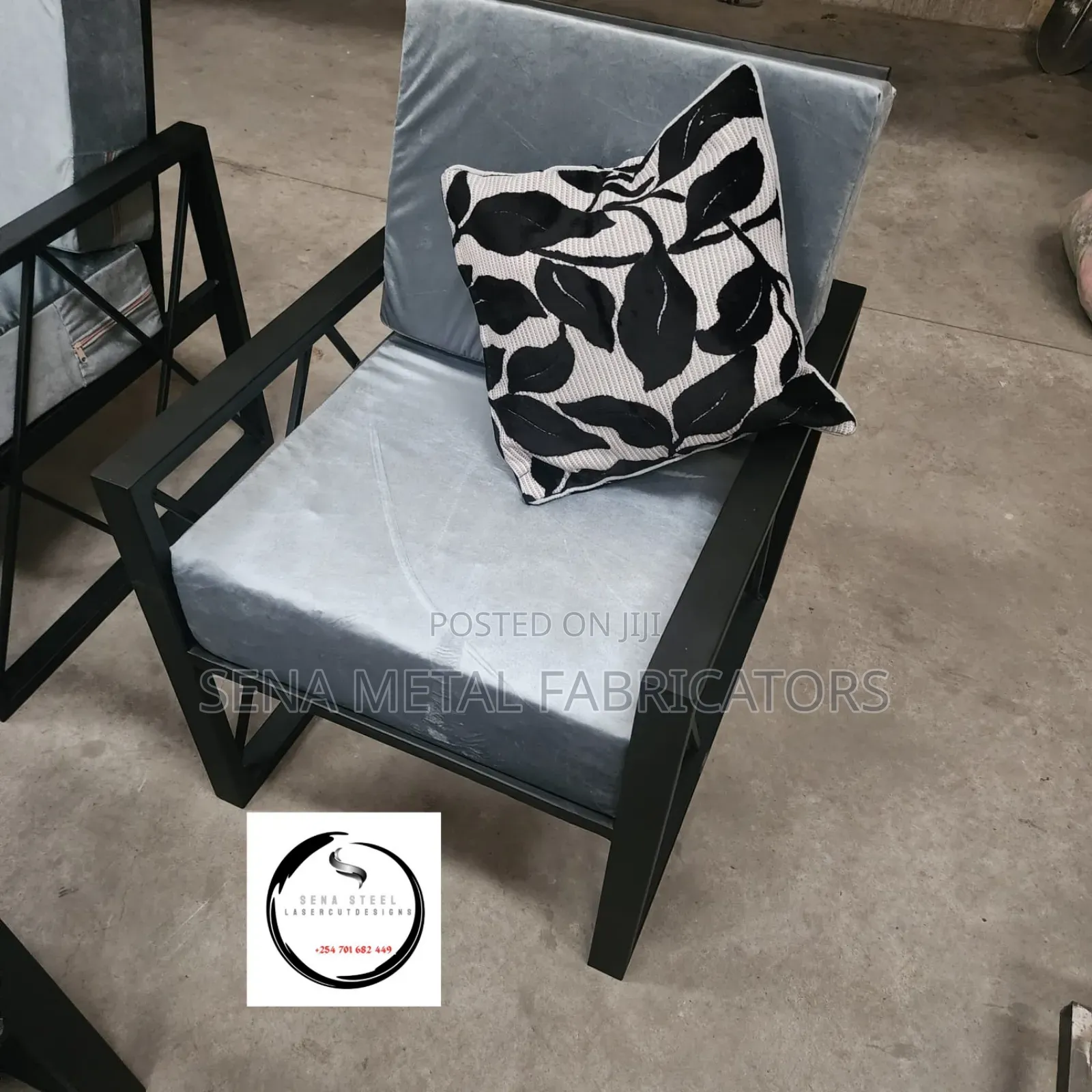 High-Quality Metal Chair With Powder-Coating Finish.