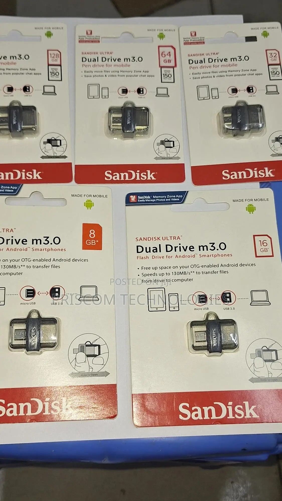 Sandisk Flash Disk Drive OTG 8GB,16gb, 32GB, 64GB, 128GB