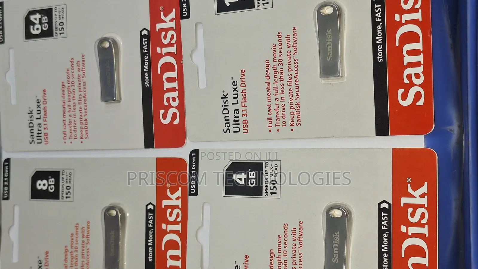 Sandisk Ultra Luxe Flash Disk 8GB,16gb, 32GB, 64GB, 128GB