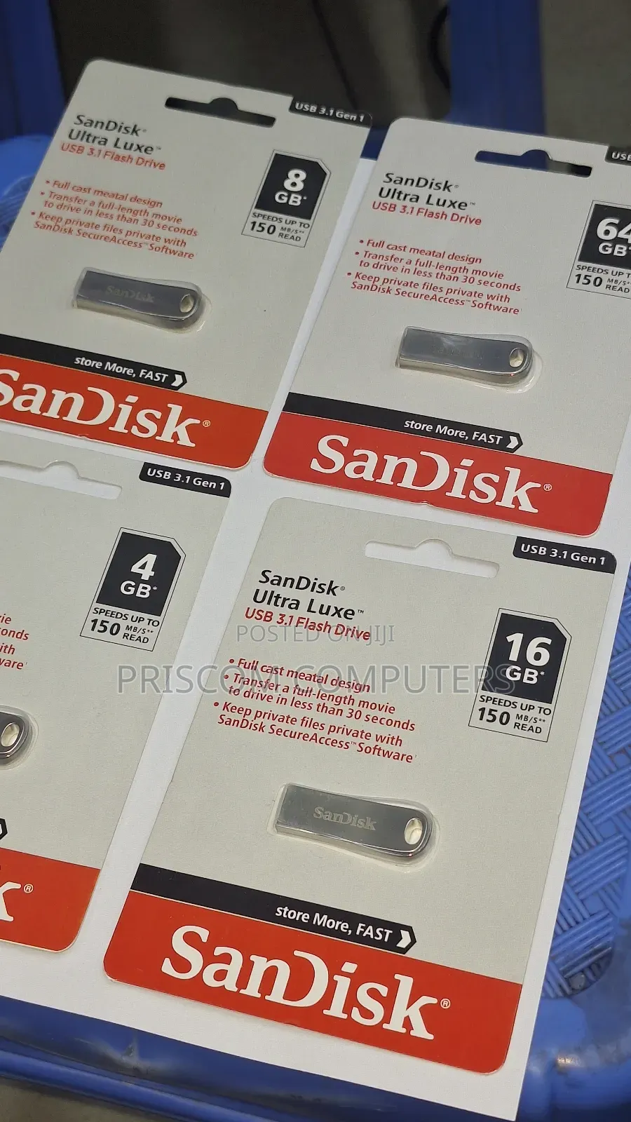 Sandisk Ultra Luxe Flash Disk 8GB,16gb, 32GB, 64GB, 128GB