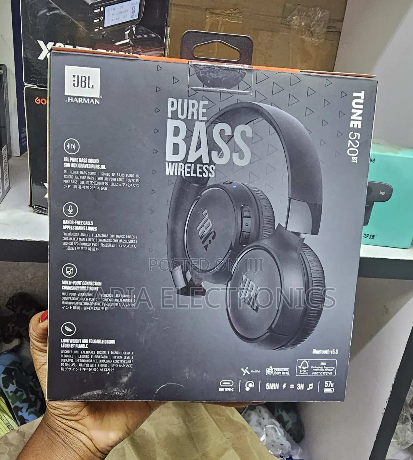 JBL Tune 520bt Headphones ,Black