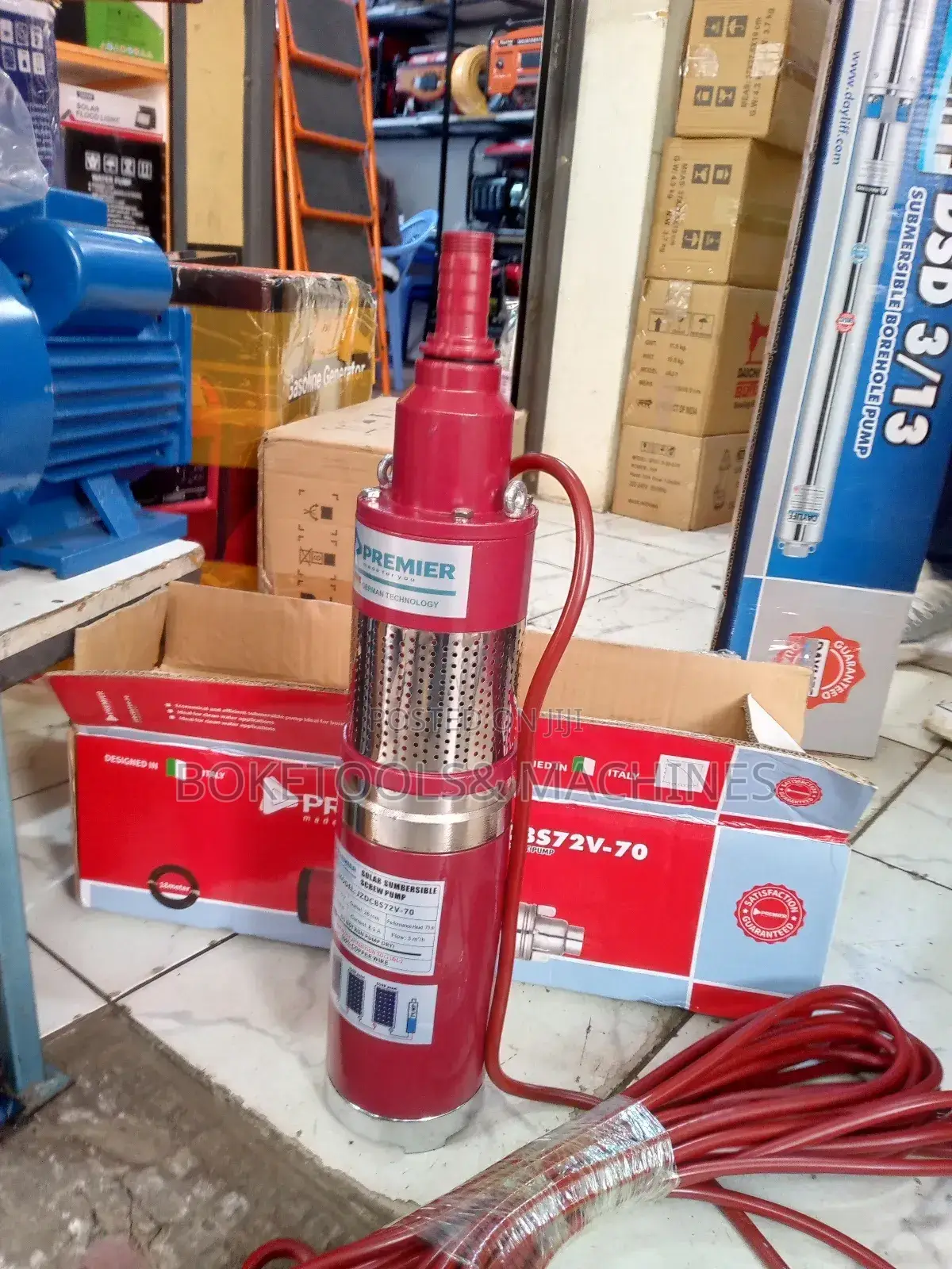 Premier Solar Submersible Pump 70m Head 600watts,