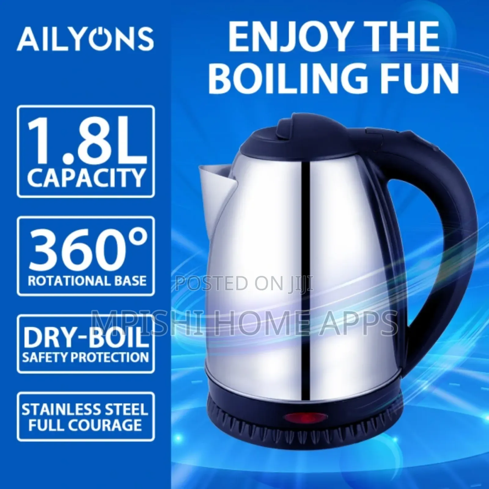 Ailyons Electric Kettle 1.8L FK-0301-G