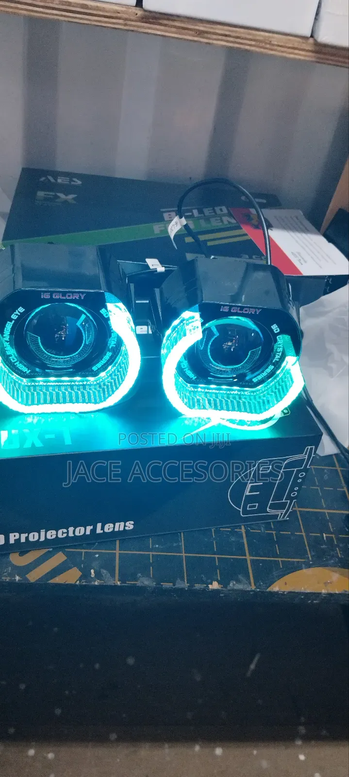 New 5d Crystal Headlight Angel Rings