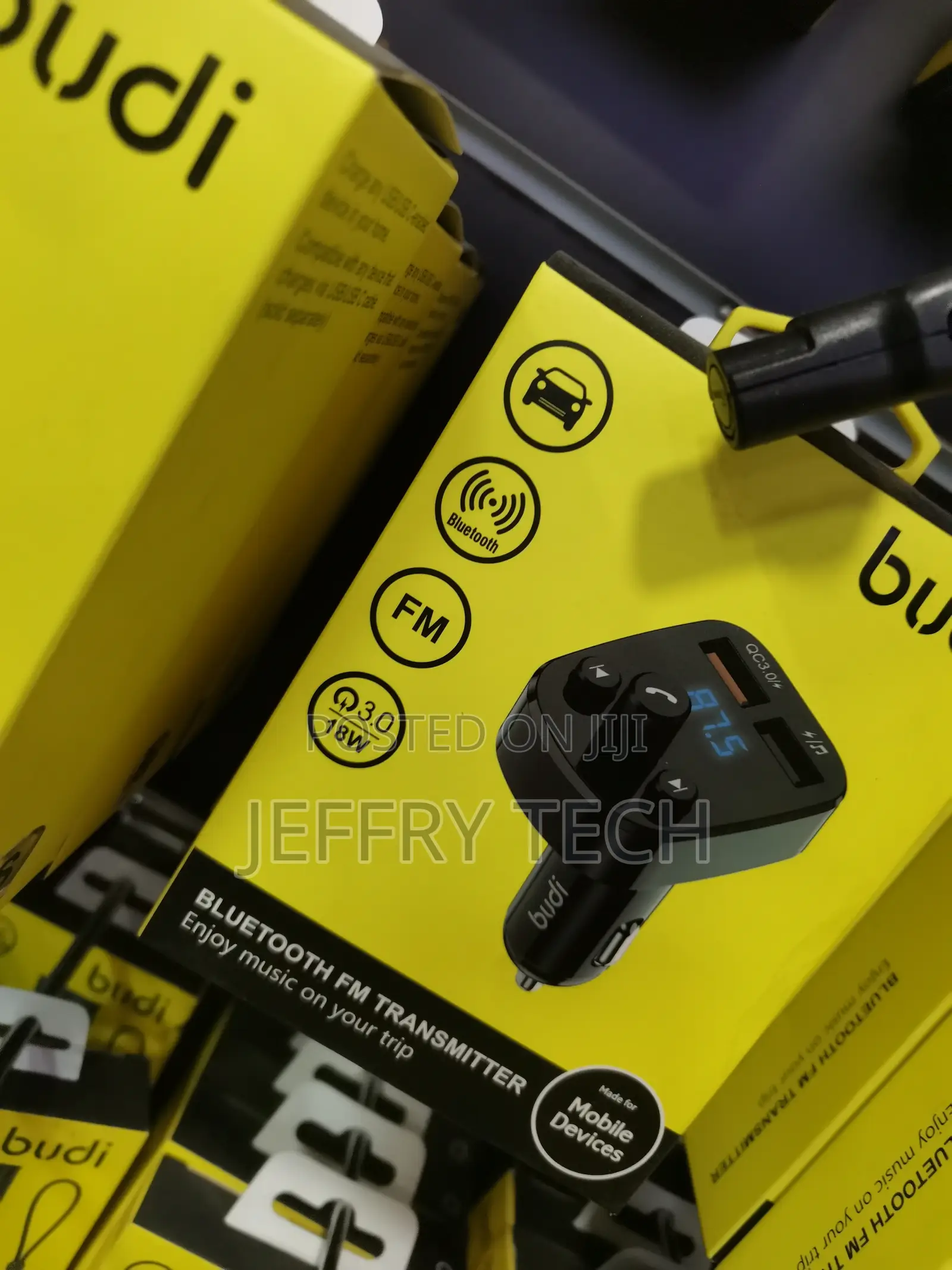 Budi CCT03B 18W FM Bluetooth Transmitter With LCD Display