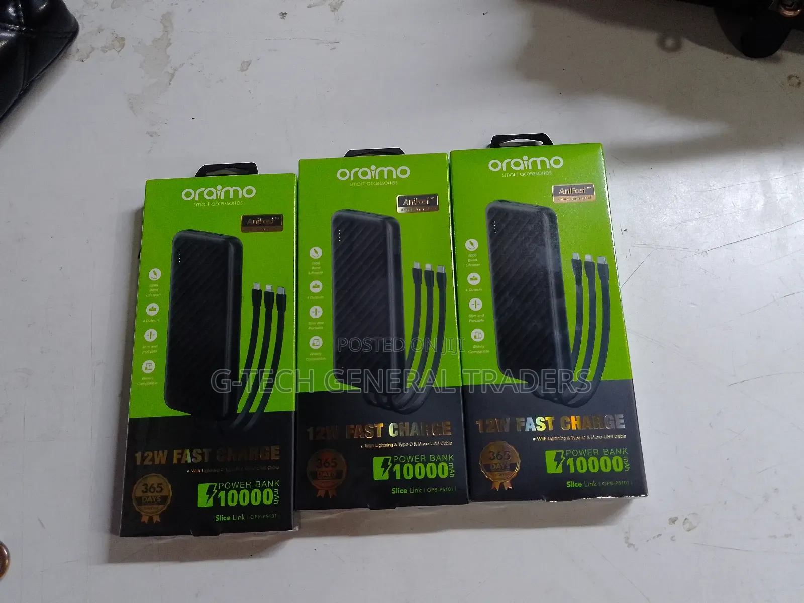 Oraimo 10000mah Powerful Powerbank With Cables
