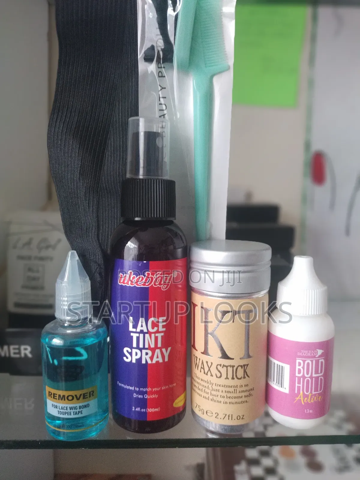 6 in 1 Set Wig Glue, Lace Tint Spray , Wax Stick , Remover,