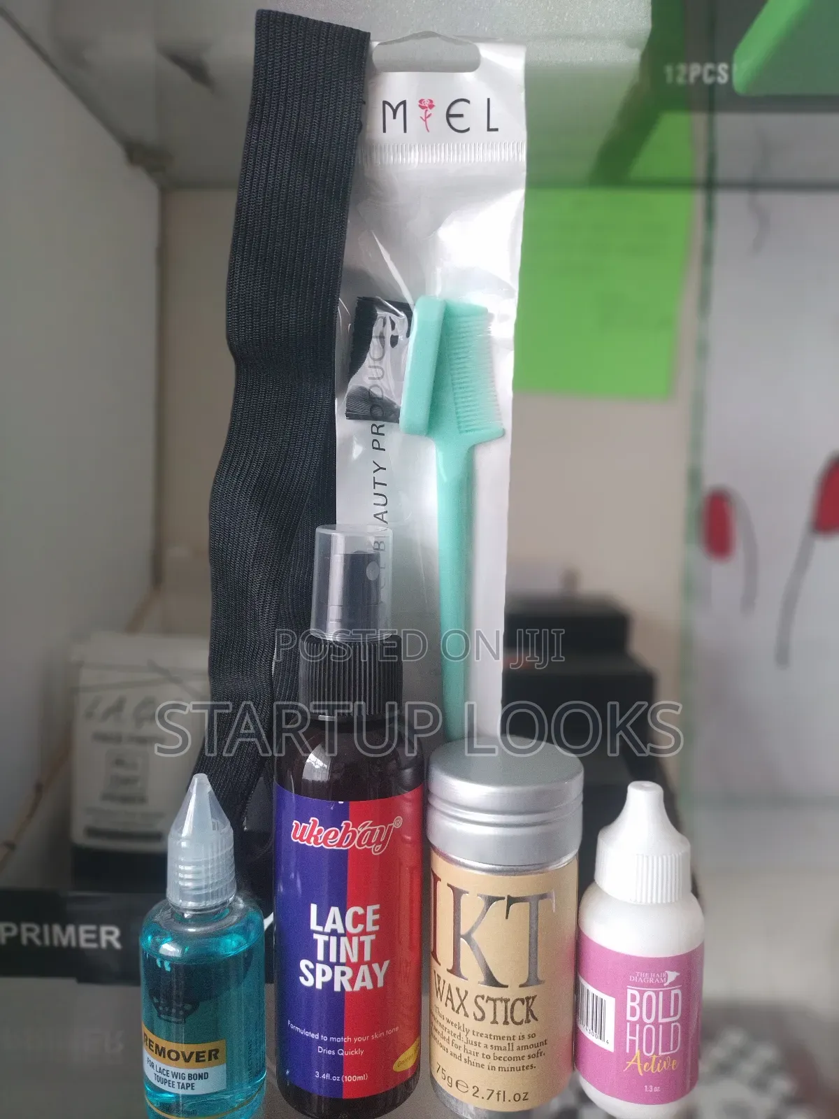 6 in 1 Set Wig Glue, Lace Tint Spray , Wax Stick , Remover,