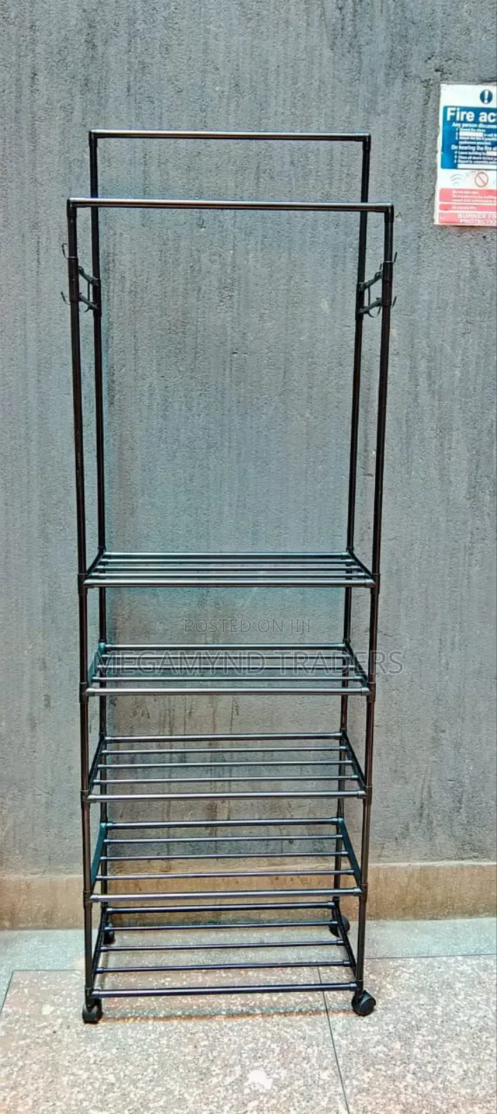 Shoe Rack With Wheels/Clothes Rack for Hanging