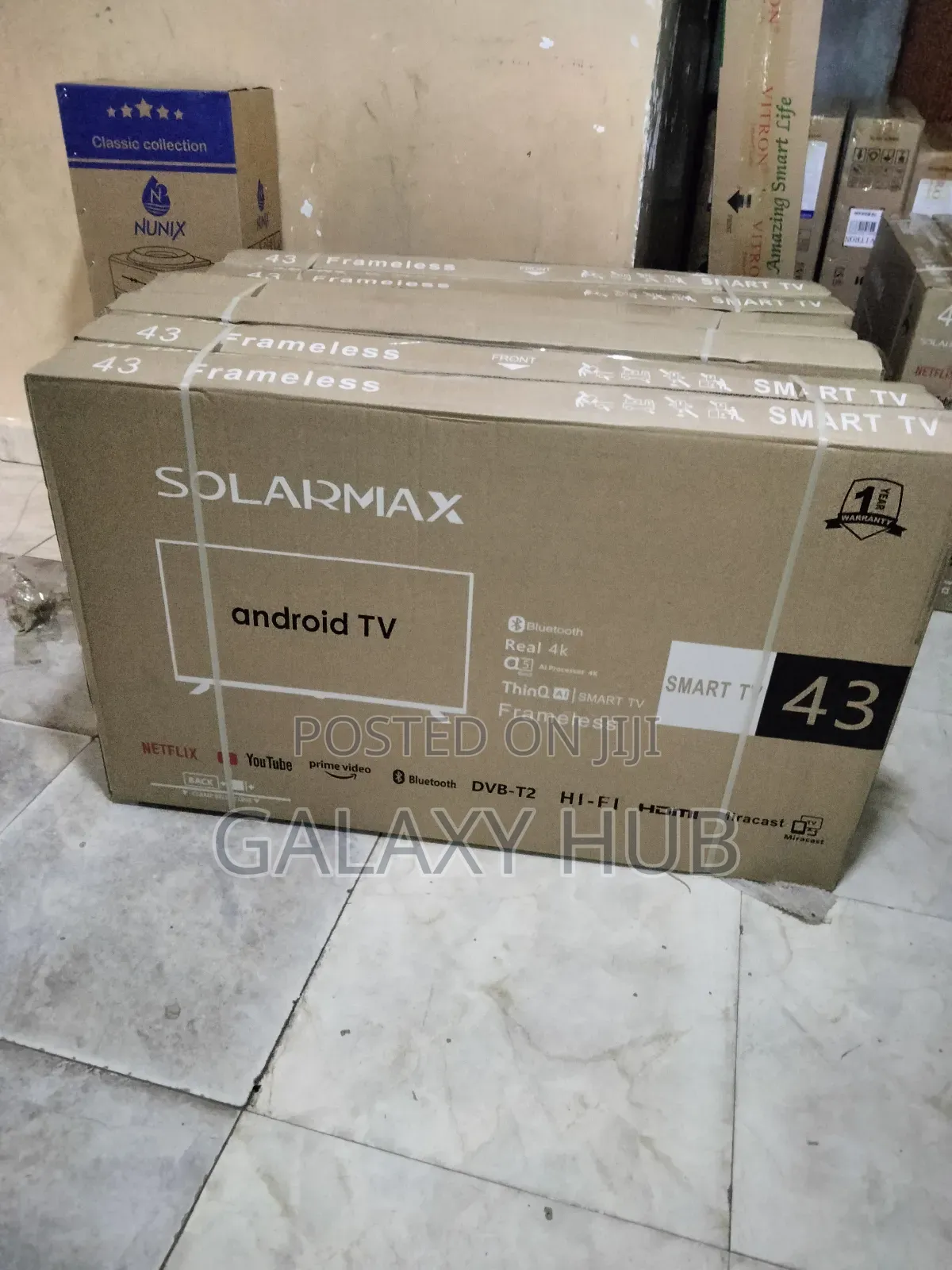 Solarmax 43inches Smart Android Flameless Tv With Bluetooth