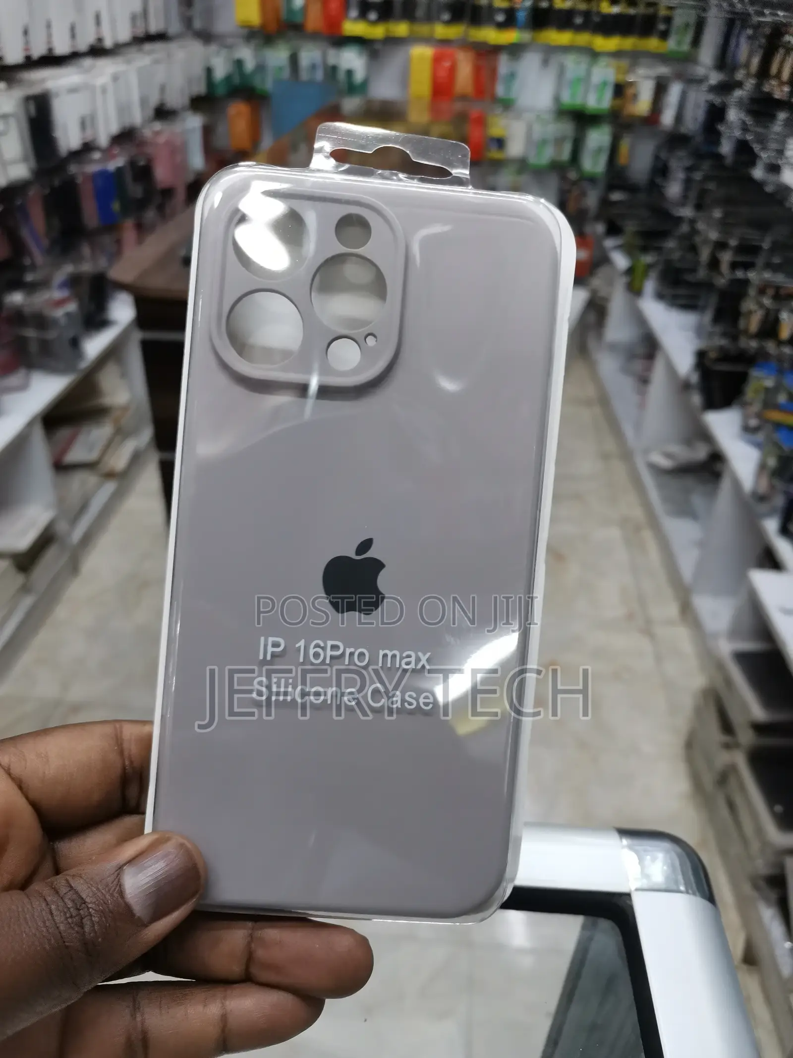 iPhone 16 Pro Max Soft Silicone Back Phone Case -Gray