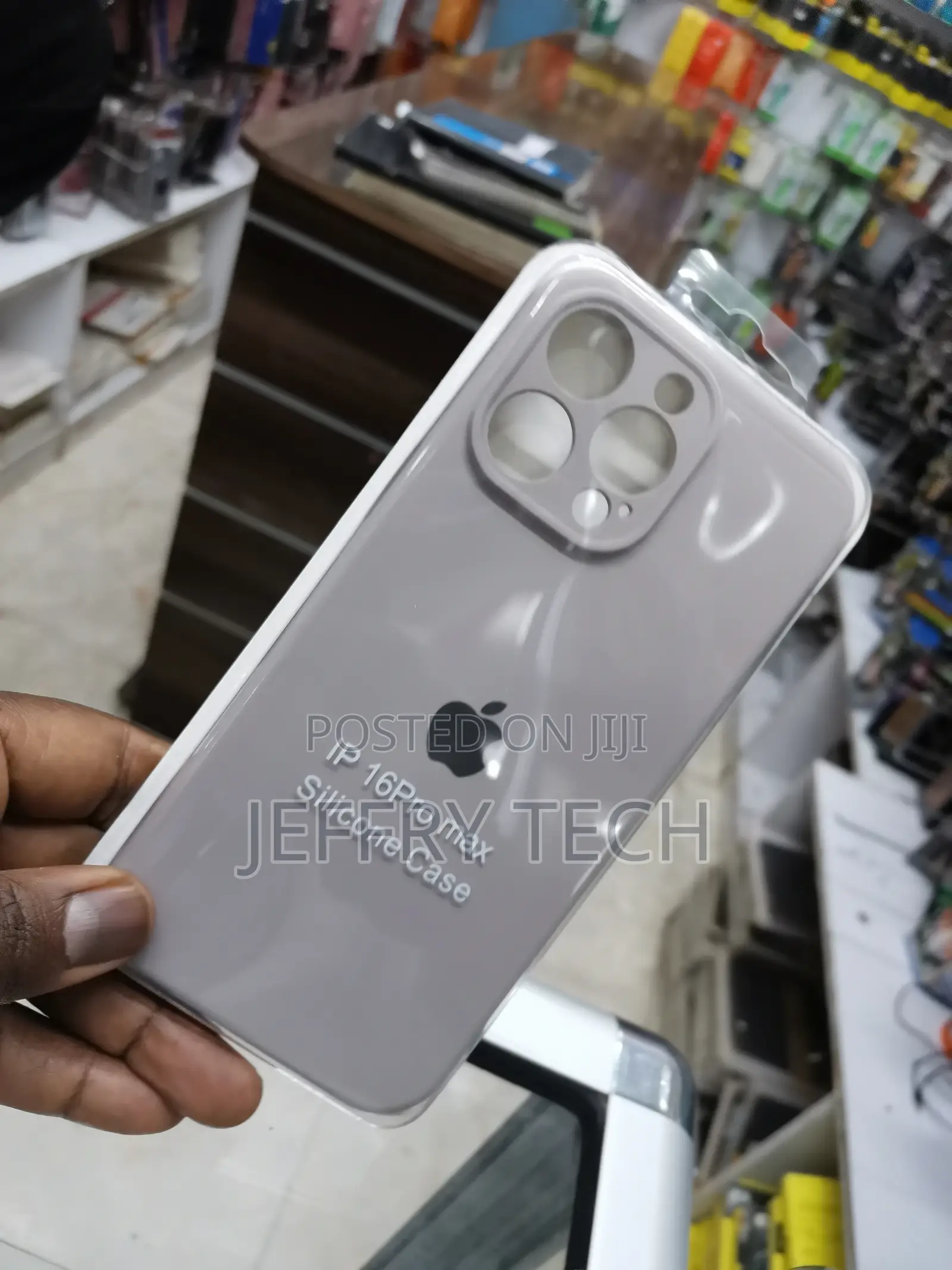 iPhone 16 Pro Max Soft Silicone Back Phone Case -Gray