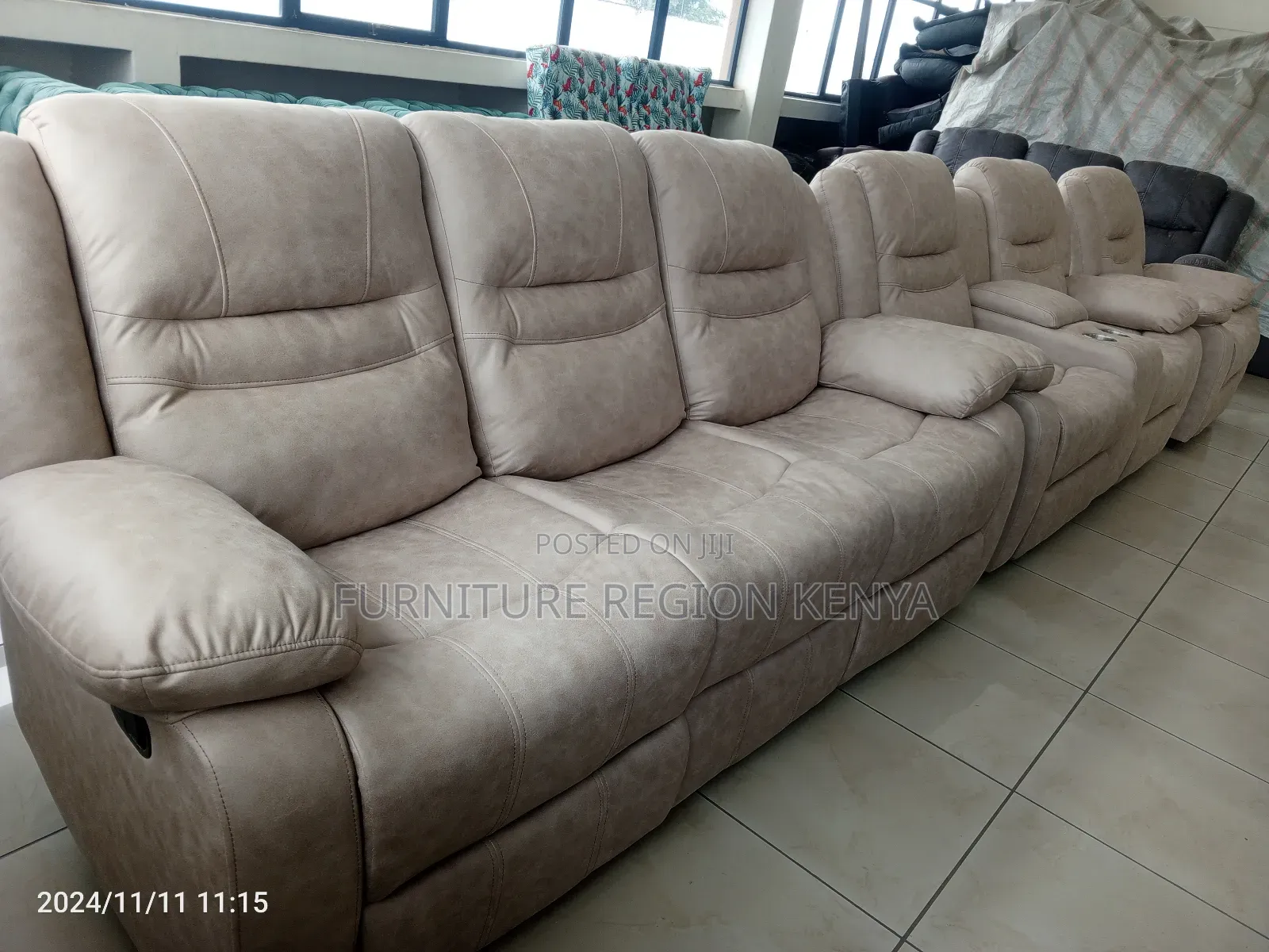 Six Seater Imported Micro Fiber Fabric Recliners