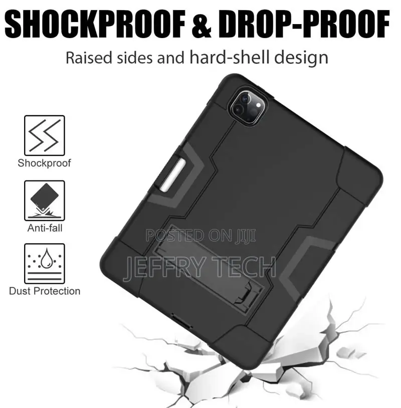 iPad Pro 12.9 Inch 5th Gen 2021 Rugged Cover With Kickstand