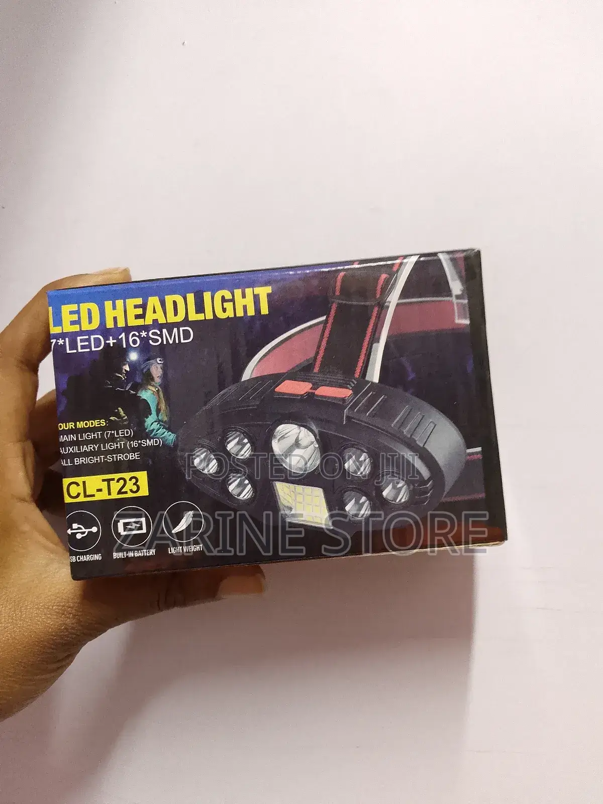 7 Led Headlight Rechargeable With Light Weight