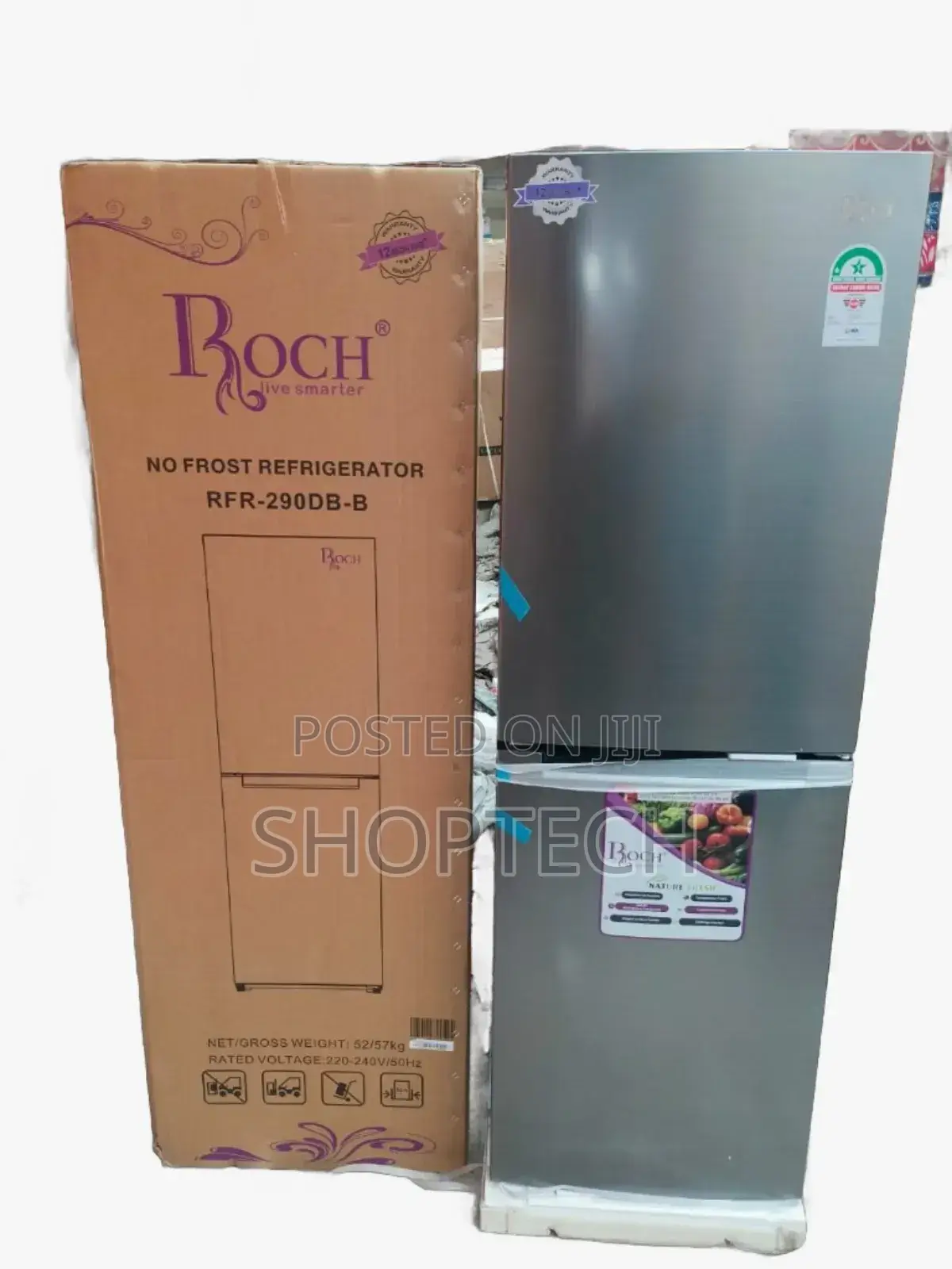 Roch RFR-290-DB-B 230L Bottom Freezer