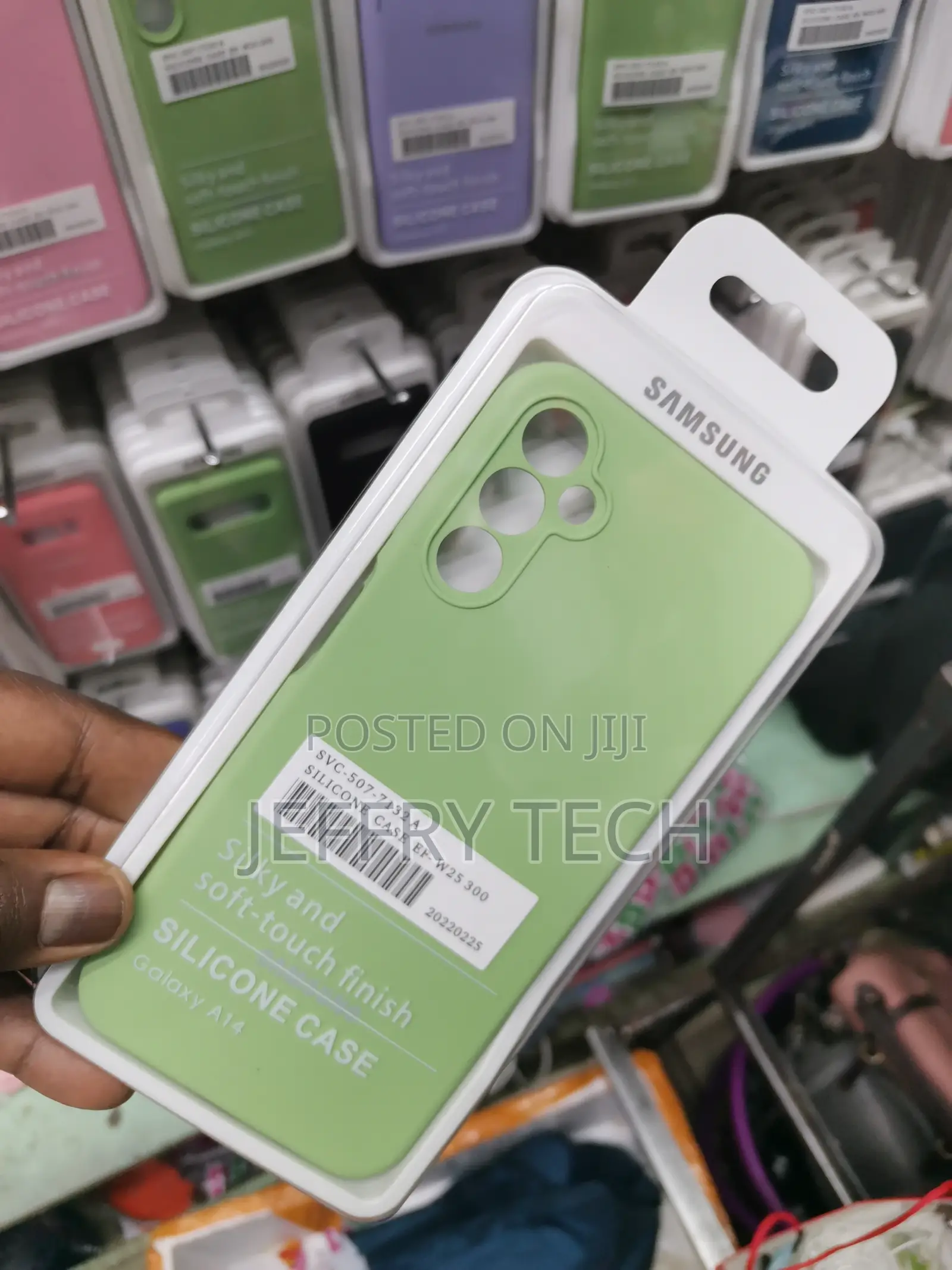 For Samsung Galaxy A14 Case, Soft Silicone Gel Bumper-green