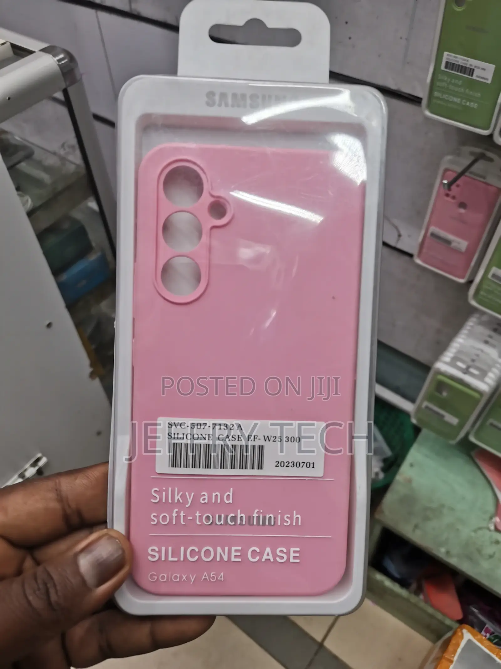 Silicone Case for Galaxy A54, With Scratch-Resistant-Pink