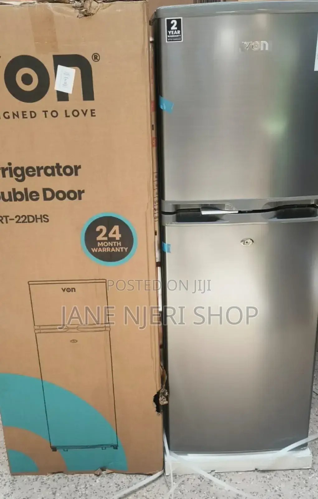 VON 138 Litres Double Door Fridge v/N-138l